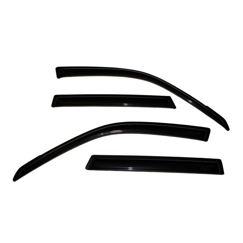 Four-piece set of smoke AVS Ventvisor outside mount window deflectors for a 2006-2009 Suzuki Grand Vitara.