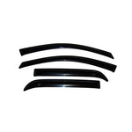 AVS 4-piece smoke Ventvisor window deflectors installed on the exterior door frames of a vehicle.
