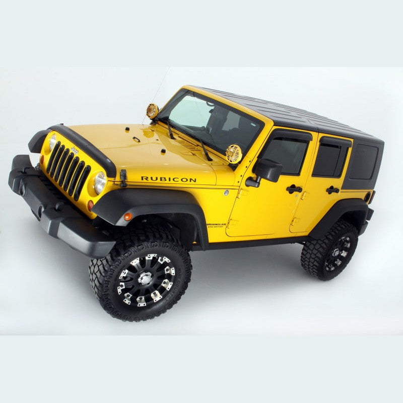 4-piece set of smoke AVS Ventvisor outside-mount window deflectors for Jeep Wrangler Unlimited