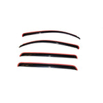Four smoke-finish AVS In-Channel Ventvisors for 2007-2021 Toyota Tundra front and rear windows.