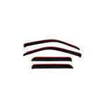 Four smoke-colored AVS In-Channel Ventvisor window deflectors for front and rear doors of 2008-2012 Ford and Mazda SUVs.