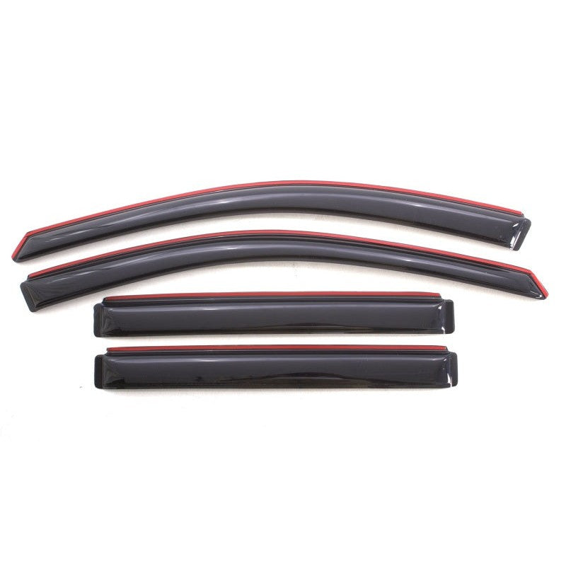 AVS In-Channel Ventvisor 4-piece window deflector set in dark smoke finish for Buick Enclave.