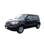 AVS 4-piece smoke outside mount Ventvisor window deflectors for 2010-2013 Kia Soul.