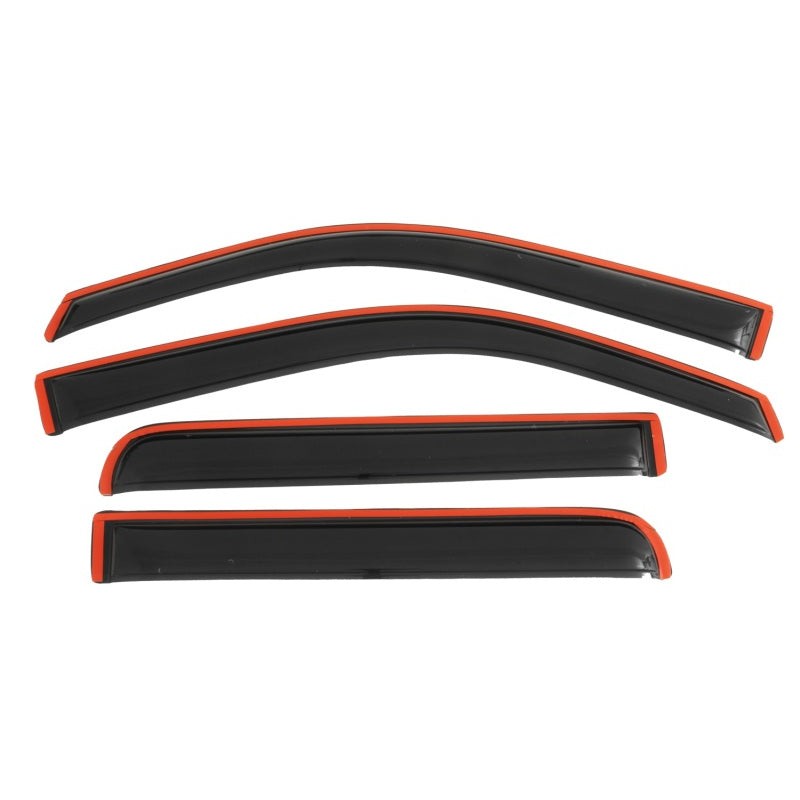 AVS dark smoke 4-piece in-channel window deflector set for 2009-2014 Ford F-150 Supercrew