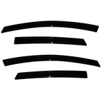Four smoke-colored AVS Ventvisor outside mount window deflectors for a 2011-2019 Ford Fiesta.