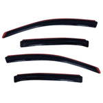 Four-piece AVS In-Channel Ventvisor set in dark smoke finish for 2010-2018 Ford Taurus.