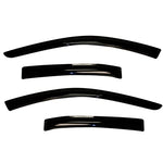 Four-piece set of AVS Ventvisor smoke-tinted outside mount window deflectors for 2010-2018 Ford Taurus.