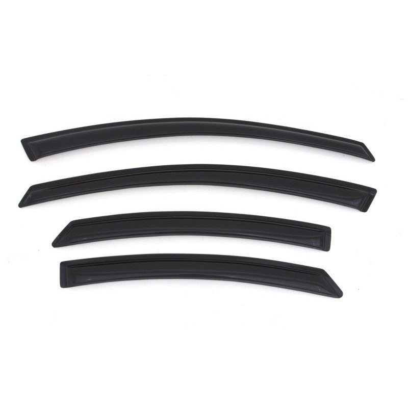 Four smoke-tinted AVS Original Ventvisor window deflectors for a 2011-2016 Hyundai Sonata.