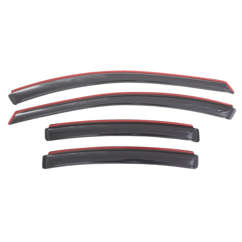 Four smoke-finish AVS In-Channel Ventvisor window deflectors for front and rear of 2011-2016 Chevrolet Cruze.
