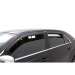 Four-piece set of AVS smoke-tinted acrylic outside mount window deflectors for Chrysler 300.