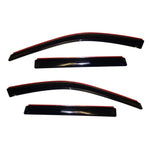 AVS In-Channel Ventvisor 4-piece window deflector set in smoke finish for 2011-2021 Jeep Grand Cherokee.