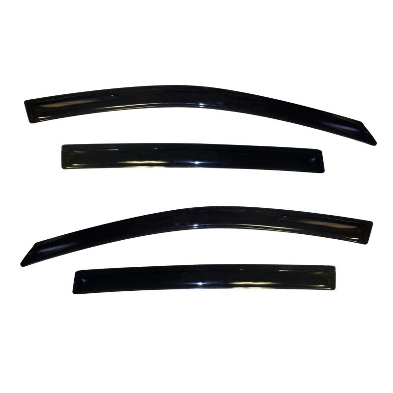 Smoke-tinted AVS Ventvisor window deflectors set of 4 for a Chevrolet Sonic hatchback