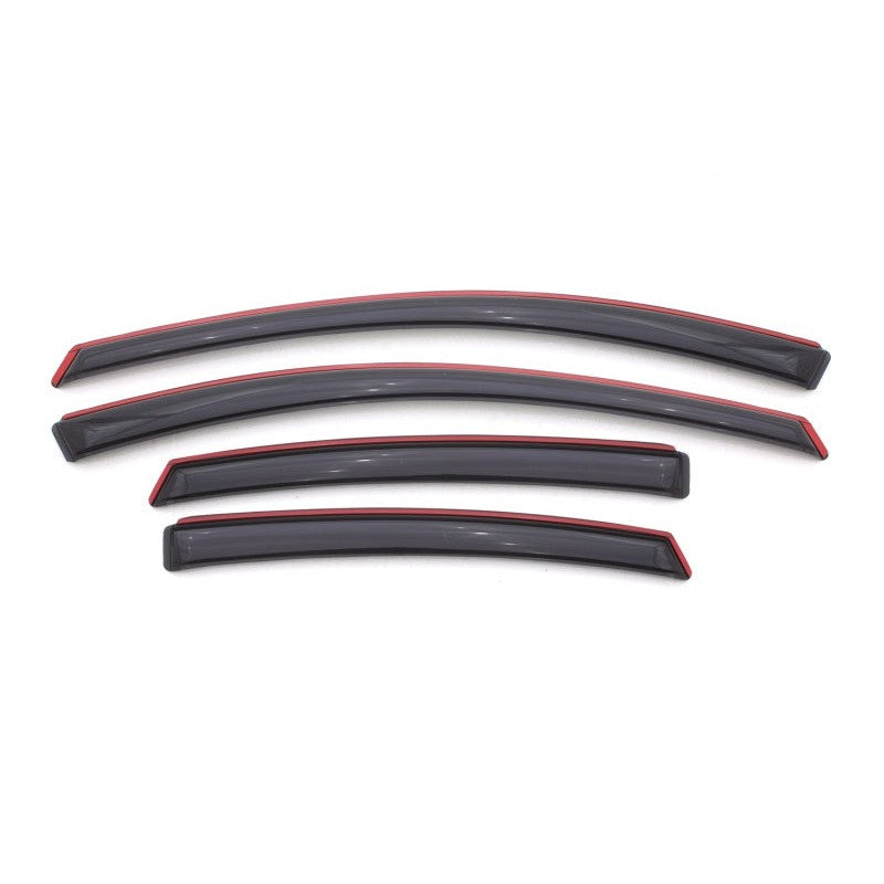AVS 194529 In-Channel Ventvisor 4-piece window deflector set in smoke finish for 2013-2016 Dodge Dart.