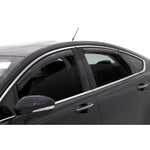 A 4-piece set of AVS In-Channel Ventvisor window deflectors in a dark smoke finish for 2013-2020 Ford Fusion.