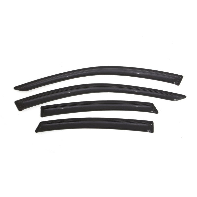 Four smoke finish AVS Ventvisor outside mount window deflectors for a 2013-2018 Nissan Altima.