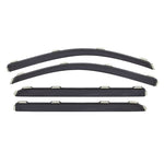 Four-piece set of AVS In-Channel Ventvisor window deflectors in dark smoke finish for truck doors.