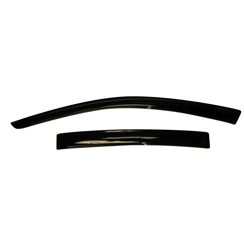 Smoke-tinted AVS Ventvisor outside mount window deflectors 4-piece set for 2023-2026 Chevrolet Colorado and GMC Canyon.