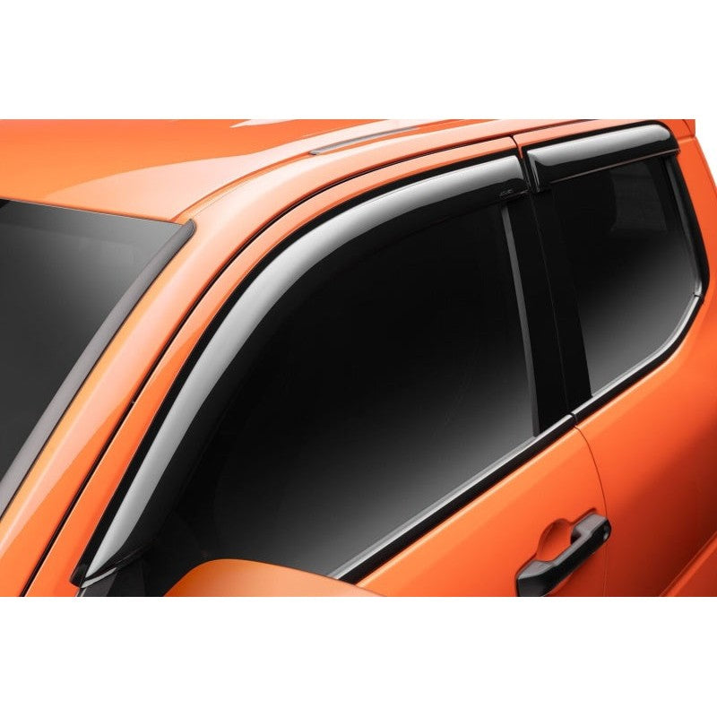 AVS 4-piece Smoke Original Ventvisor side window deflectors for 2024-2026 Toyota Tacoma.