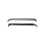 Two-piece set of AVS Ventshade polished stainless steel in-channel window deflectors for 1965-1977 Volkswagen Beetle.