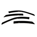Four smoke-tinted acrylic AVS Ventvisor window deflectors for 1996-2007 Ford Taurus outside mount installation.