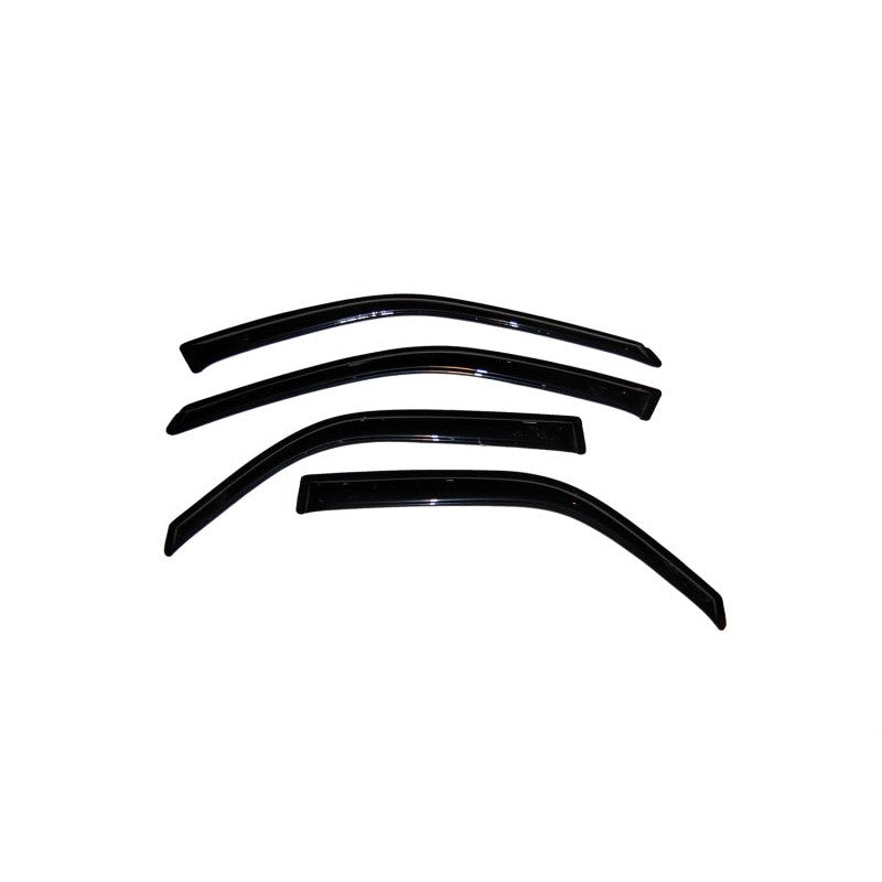 Four smoke-tinted AVS Ventvisor outside-mount window deflectors for 1997-2001 Toyota Camry.