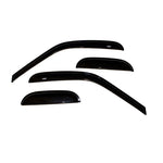 Four-piece set of AVS smoke-colored outside mount window deflectors for 1997-2004 Ford F-Series trucks.