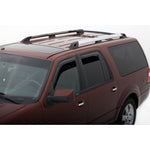 Four-piece set of AVS smoke-tinted in-channel Ventvisor window deflectors for Ford Expedition and Lincoln Navigator.