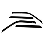 Four-piece set of AVS smoke-tinted outside mount acrylic window deflectors.