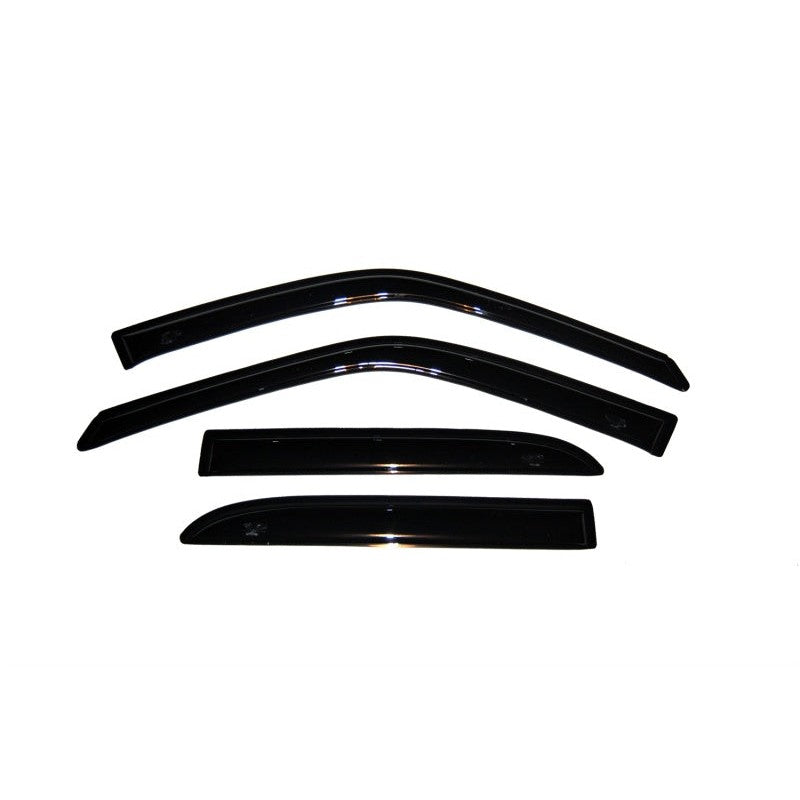 Set of four AVS Ventvisor smoke-finish outside mount window deflectors for 1999-2005 Chevrolet Tracker.