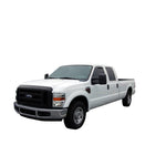 A pair of smoke-finish AVS Ventvisor outside mount window deflectors for Ford F-250 and F-350 Standard Cab trucks.