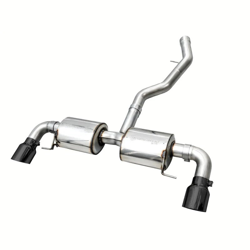 AWE Touring Edition Axle-Back Exhaust with dual 4.5-inch slash-cut Diamond Black tips for 2019-2024 BMW G2X 330i/430i.