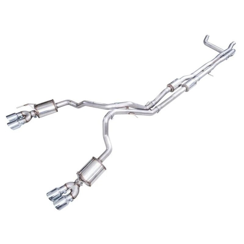 AWE 0FG Edition cat-back exhaust system with quad chrome silver tips for 2021+ Chevy Suburban and GMC Yukon XL 6.2L