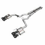 AWE SwitchPath 3-inch T304L stainless steel cat-back exhaust with quad 4-inch diamond black tips for S650 Mustang GT
