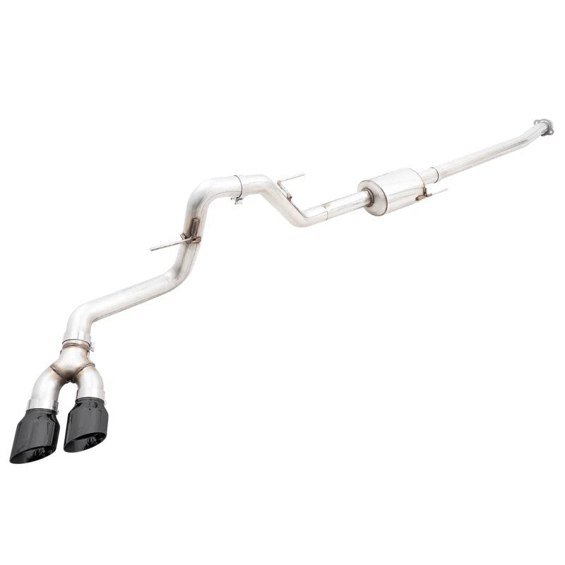 AWE 0FG Dual Side Exit Cat-Back Exhaust with 4.5-inch Diamond Black slash-cut tips for 2021-2025 Ford F-150