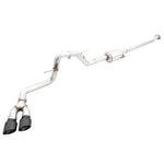AWE 0FG Dual Side Exit Cat-Back Exhaust with 4.5-inch Diamond Black slash-cut tips for 2021-2025 Ford F-150