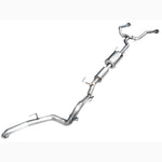 AWE Tuning 0FG BashGuard high-clearance stainless steel cat-back exhaust system for 2022-2025 Toyota Tundra.