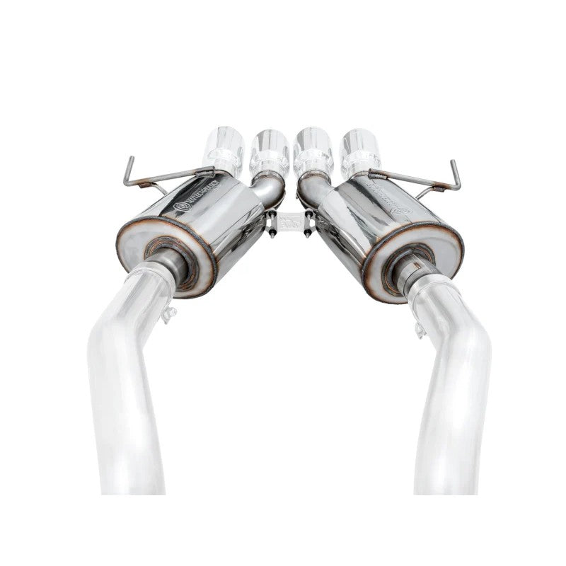 AWE Tuning T304L stainless steel Track-to-Touring conversion kit components for Chevrolet C7 Corvette.
