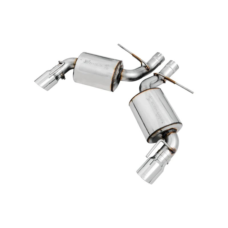 AWE Touring Edition axle-back exhaust for 2016-2024 Camaro featuring 3-inch piping and 4.5-inch chrome silver tips.