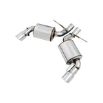 AWE Touring Edition axle-back exhaust for 2016-2024 Camaro featuring 3-inch piping and 4.5-inch chrome silver tips.