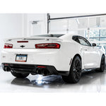 AWE Touring Edition 3-inch non-resonated cat-back exhaust with quad 4.5-inch chrome silver tips for Gen 6 Camaro.