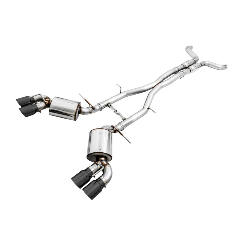 AWE Tuning Touring Edition resonated cat-back exhaust system with quad 4.5-inch diamond black tips for Chevrolet Camaro.