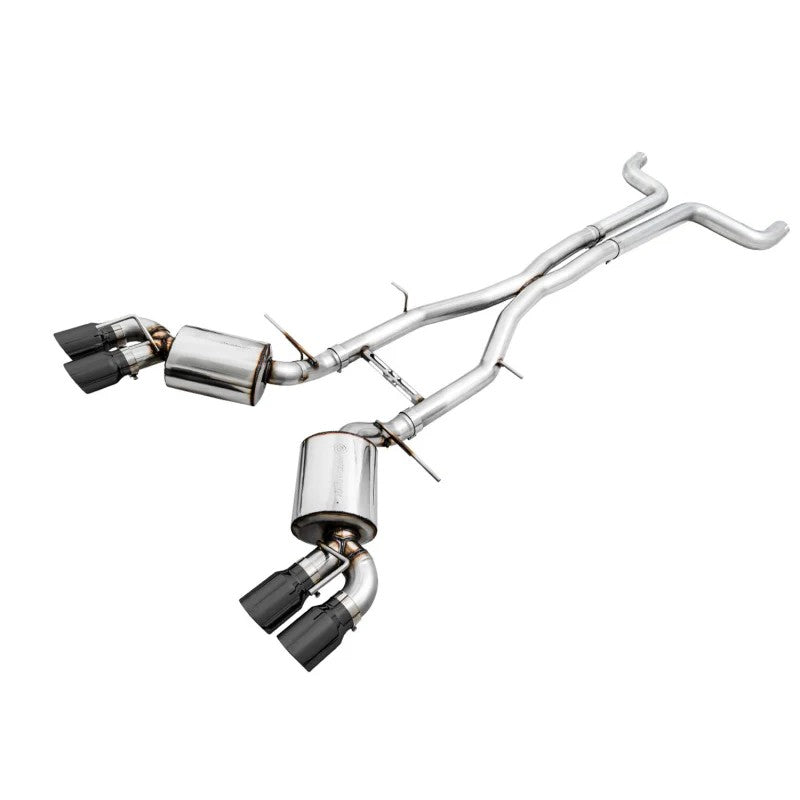 AWE Touring Edition Non-Resonated Cat-Back Exhaust with Quad 4.5-inch Diamond Black tips for 2016-2024 Chevrolet Camaro