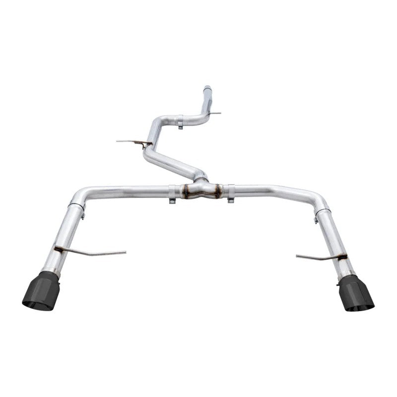 AWE Track Edition exhaust system with 102mm Diamond Black slash-cut tips for 2019-2021 Volkswagen Jetta GLI.