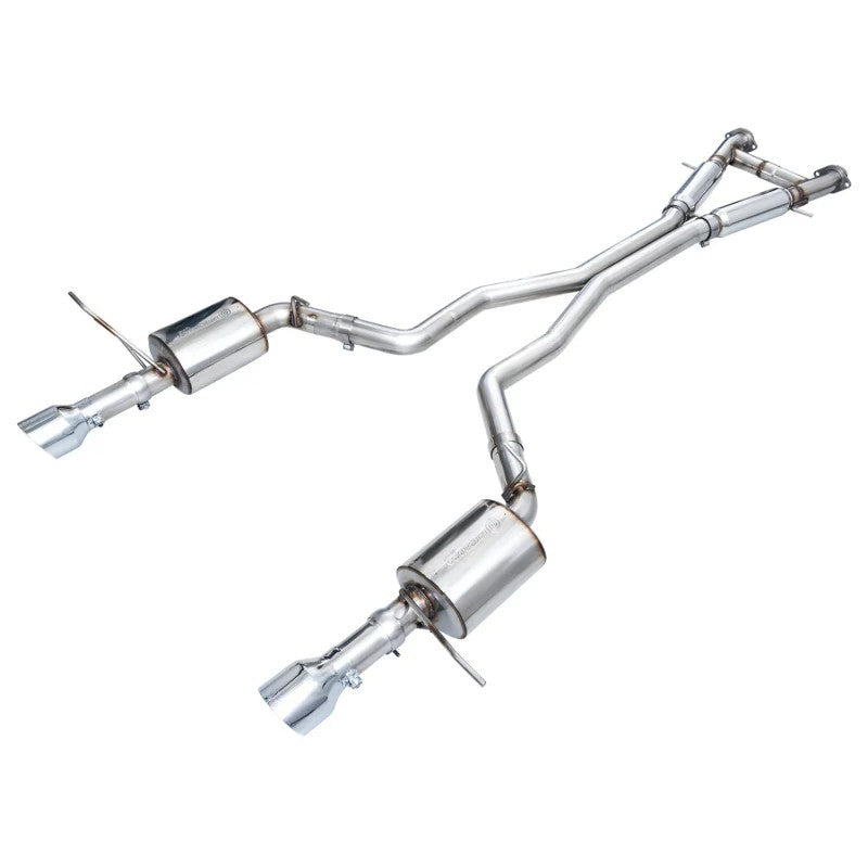 AWE Tuning Touring Edition cat-back exhaust system for Dodge Durango SRT featuring dual 5-inch chrome silver tips
