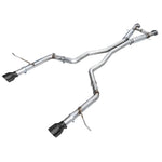 AWE Track Edition exhaust system for Dodge Durango SRT with dual 5-inch diamond black tips and 3-inch stainless piping.