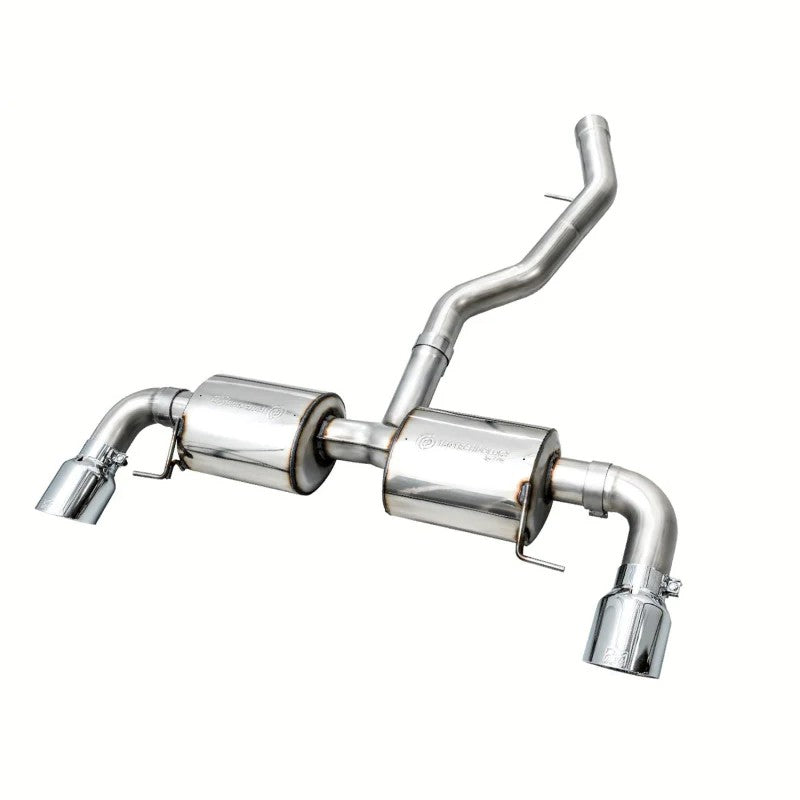 AWE Touring Edition axle-back exhaust for BMW G20 G22 with dual 4.5-inch chrome silver slash-cut tips