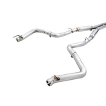 AWE Track Edition 3-inch T304L stainless steel exhaust system for 2015-2023 Dodge Challenger.