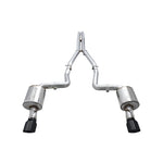 AWE Touring Edition 3-inch stainless steel catback exhaust with quad diamond black tips for Dodge Charger.
