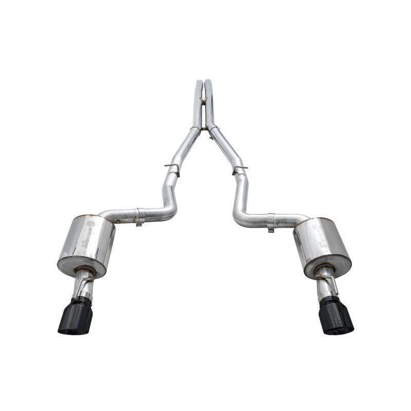 AWE Touring Edition 3-inch stainless steel catback exhaust with quad diamond black tips for Dodge Charger.