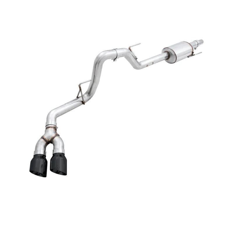 AWE Tuning 0FG 3-inch stainless steel single exit exhaust system with dual 4.5-inch Diamond Black slash-cut tips